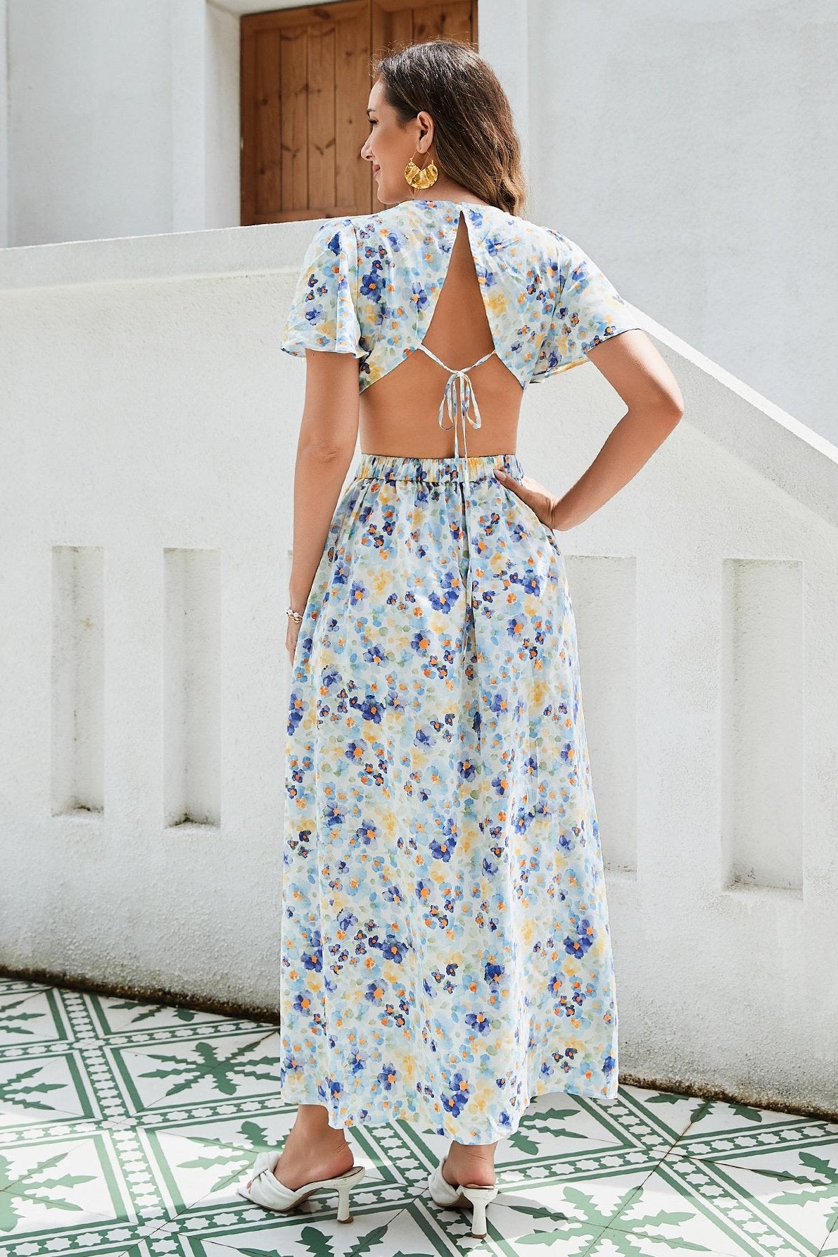 FIONA - Floral Print Maxi Dress