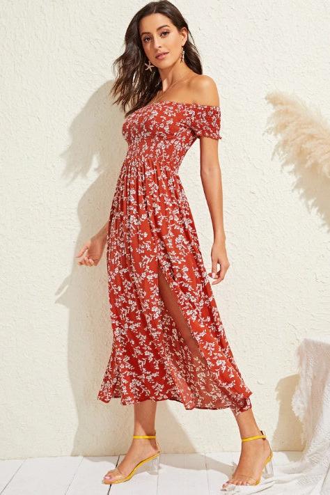 MAIA - Floral One-Shoulder Dress