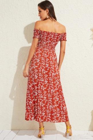MAIA - Floral One-Shoulder Dress