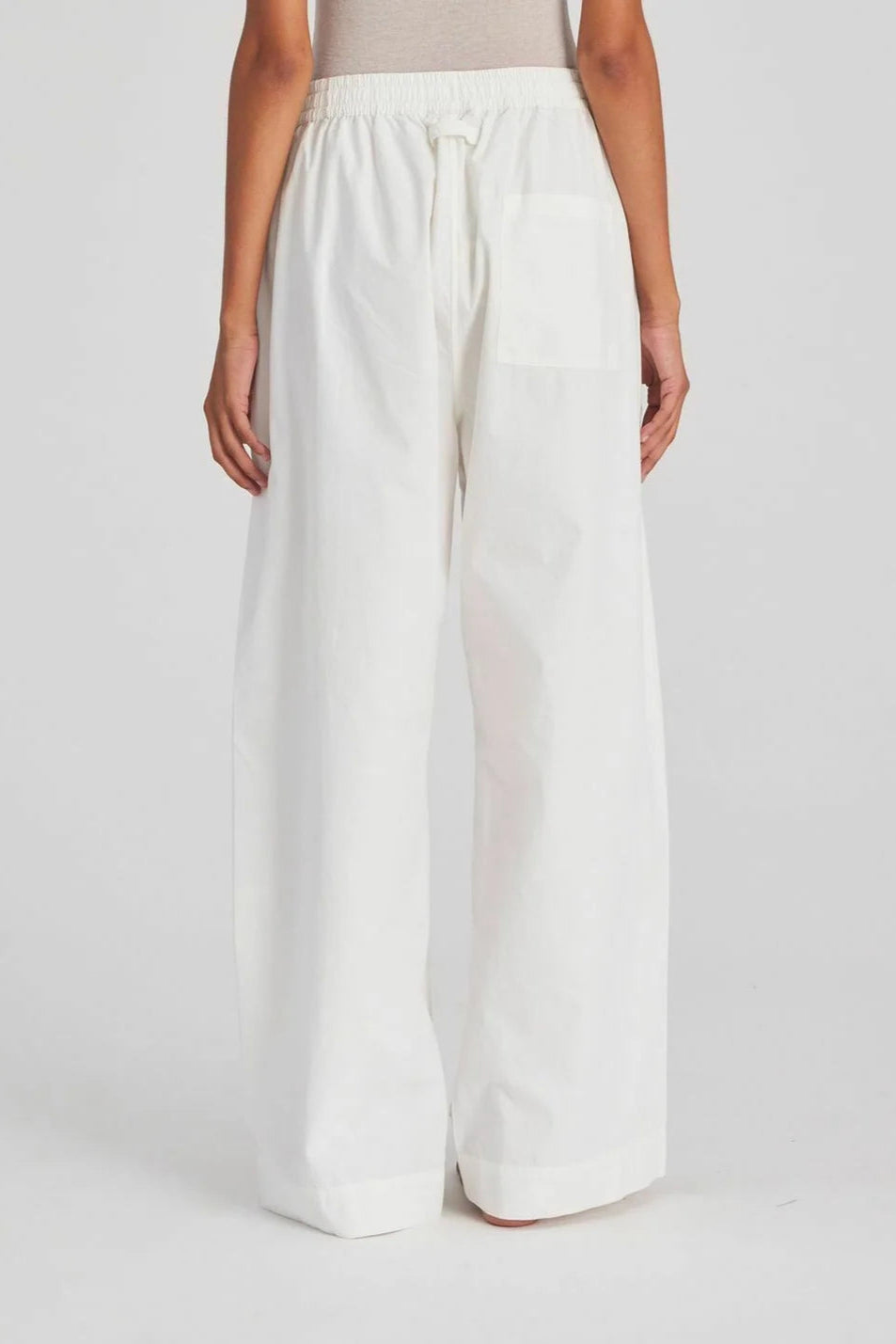 CORA - Cotton Tie-Waist Wide-Leg Pants