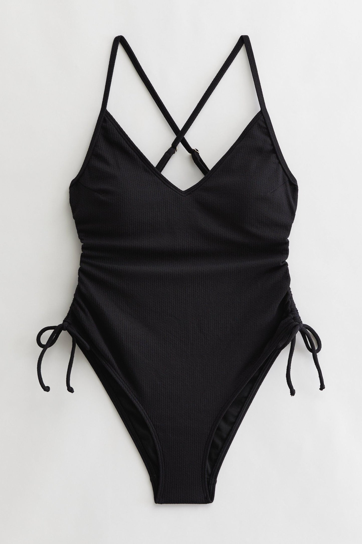 ELODIE - Ruched Side Multiway Swimsuit - Black