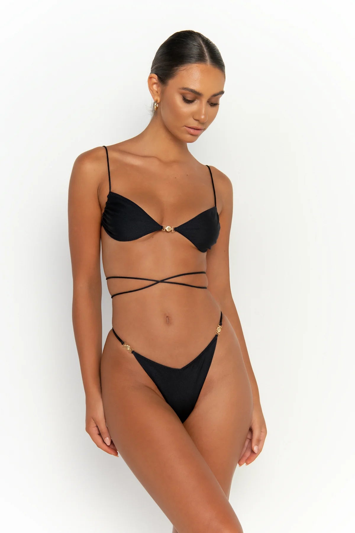 Hailey - Brazilian Bikini Set - Black