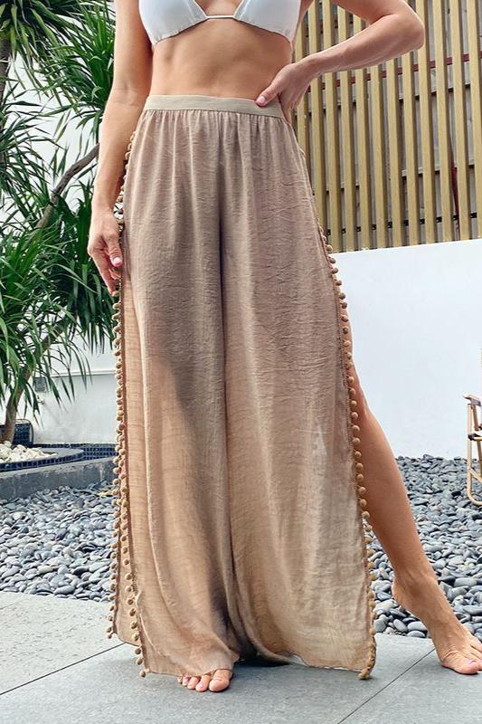 GABRIELLE - High-Slit Beach Cover-Up Pants