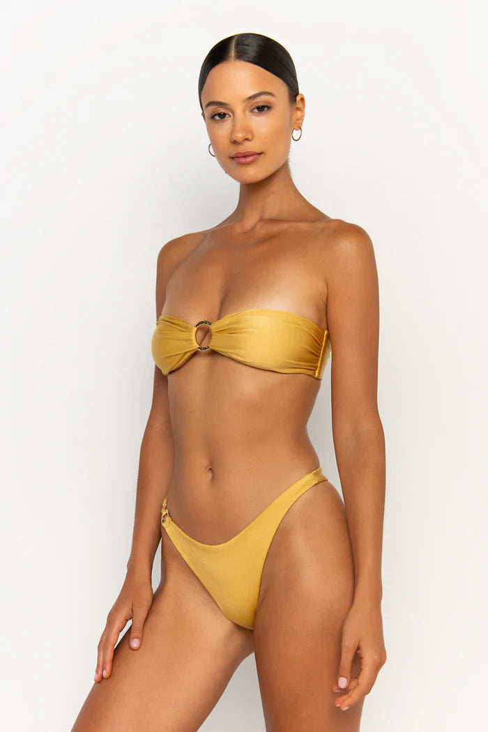SABRINA – Bandeau Split Bikini Set - Yellow